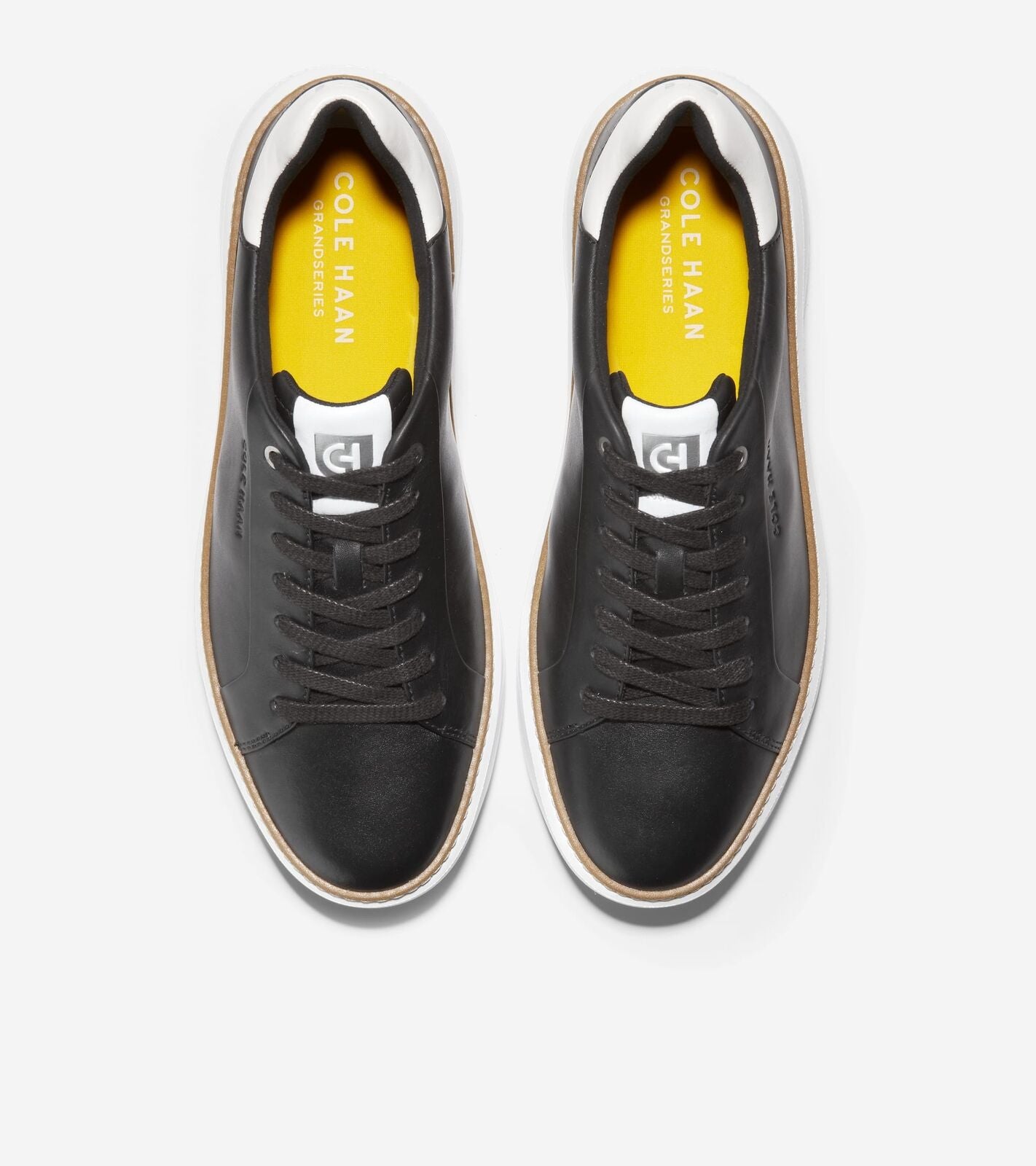 Cole Haan Men’s GrandPro Topspin Black Leather Sneakers C34225 Brand New - AllSportsWearUSA